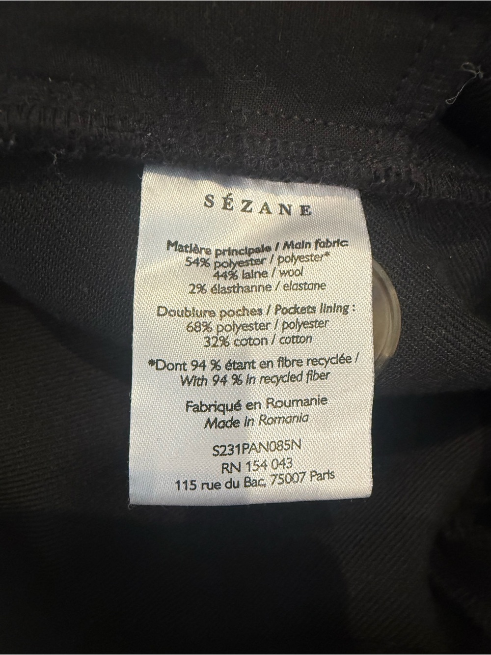 Sezane Damon Wide-Cuff Trousers - sz 34 Women's - Picture 11 of 12